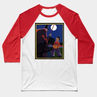 Halloween Witch and Boy Baseball T-Shirt